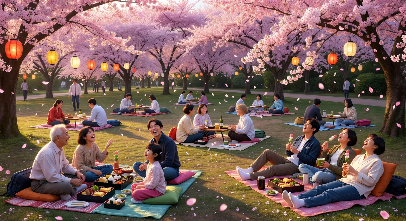 Hanami cherry blossom festival Japan