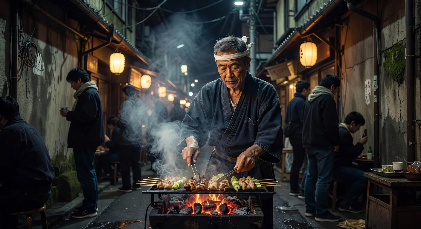 Tokyo yakitori street food